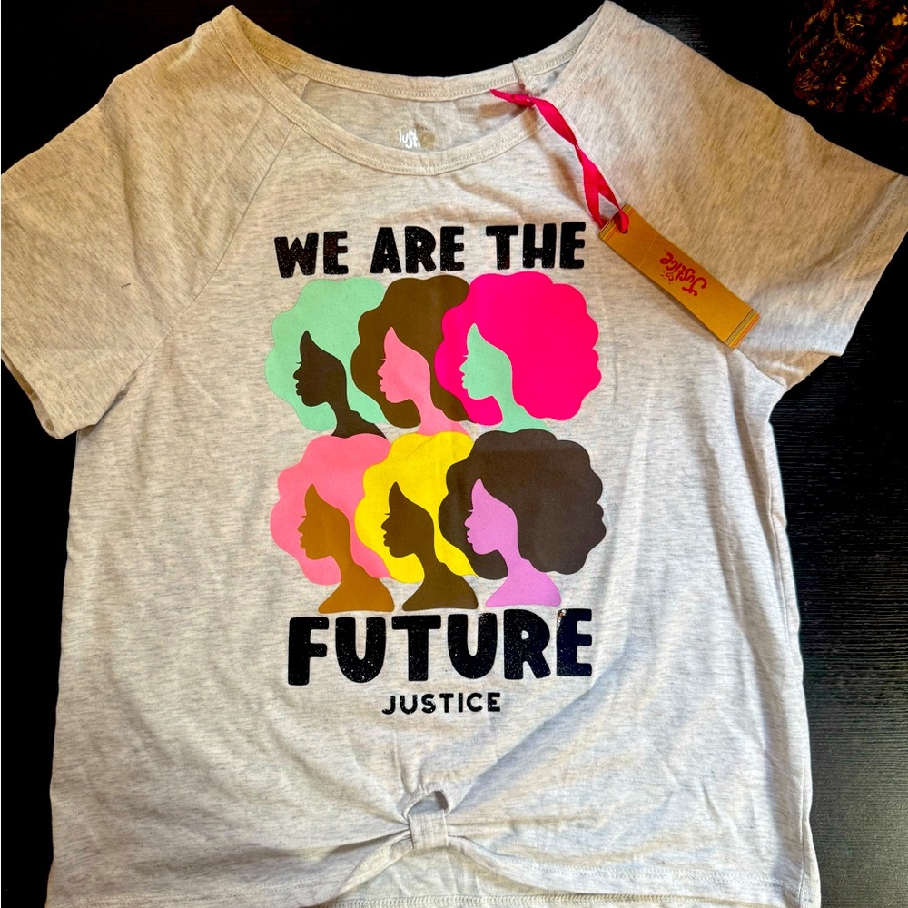 New Size M (10) Justice Girls We Are the Future Tee